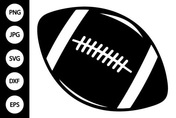 American Football Ball Silhouette SVG: Graphics for Crafts & Branding