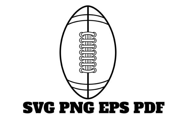 American Football Ball SVG Silhouette: Graphics for Crafts & Branding
