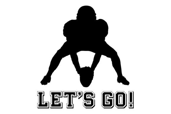 American Football Player Silhouette SVG for Crafts & Graphics