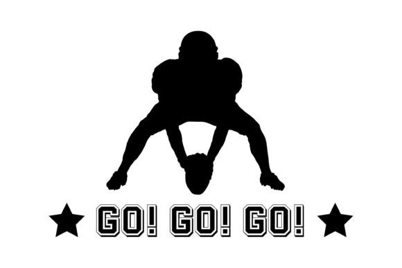 American Football Silhouette Graphics for Crafts