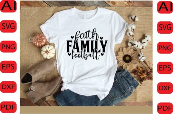 Faith Family Football SVG DESIGN