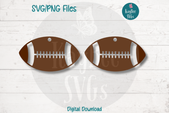 Football Earrings SVG PNG