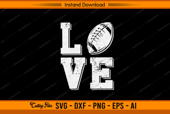 Football Love - White: Graphics for Crafts