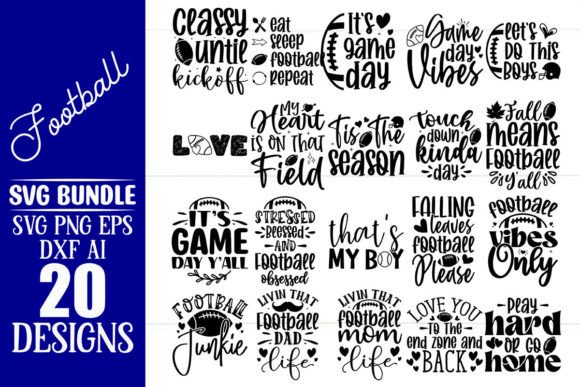 Football Sublimation Bundle Vol.2: Graphics for Crafts & Content