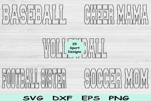 Football SVG PNG Cut File & Cheer DXF — Graphics for Crafts