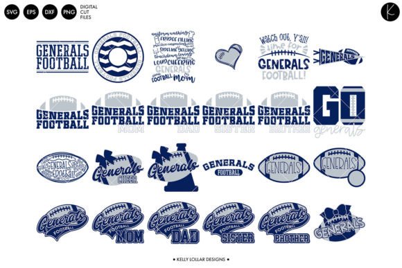 Generals Football Bundle: Graphics for Crafts & Branding