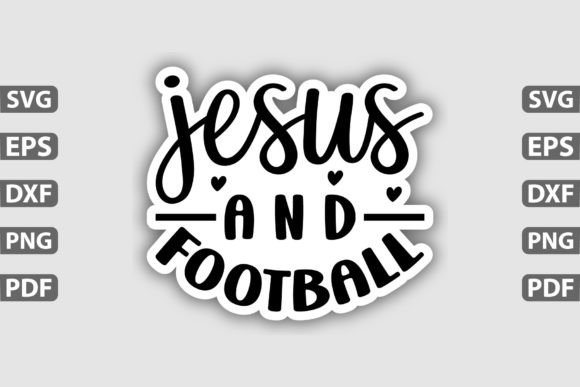 Jesus and Football Sticker Design