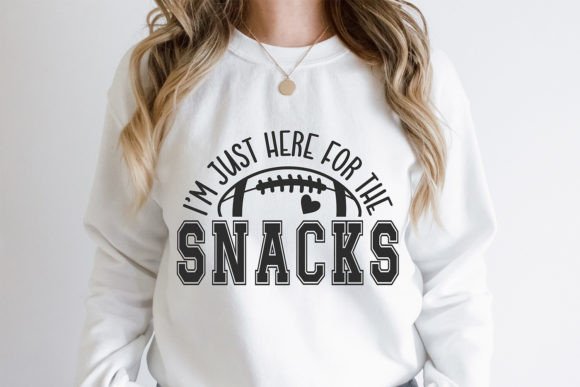 Just Here for the Snacks, Football SVG