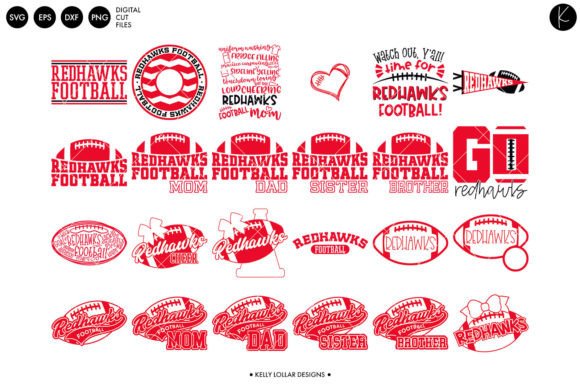 Redhawks Football Bundle: Graphics for Crafts & Content