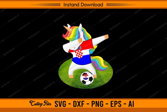 Unicorn Playing Football: Graphics for Crafts & Creative Brands